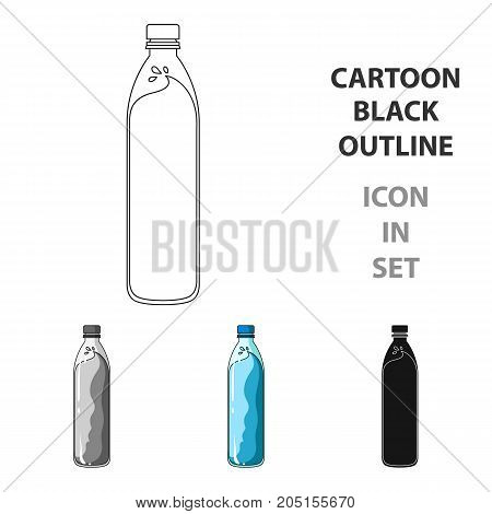 A bottle of water. Water to cool the bicyclist while riding.Cyclist outfit single icon in cartoon style vector symbol stock web illustration.