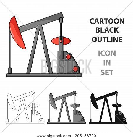 Oil pump.Oil single icon in cartoon style vector symbol stock illustration .