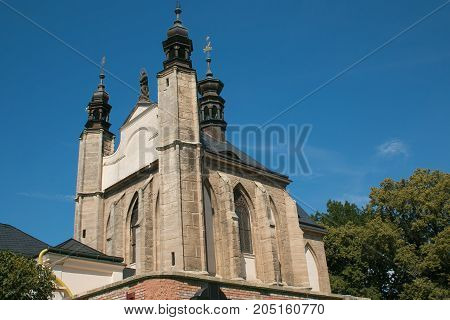 Kostnice Sedlec church in Kutna Hora, Bohemia