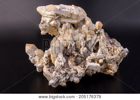 Mineral Quartz - silicon oxide. One of the most widespread minerals in the world.