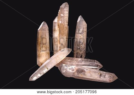 Mineral rock crystal kind of colourless quartz