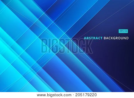 Abstract blue image that depicts technology with overlapping diagonal lines. Vector illustration