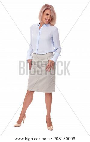 Beautiful Middle Aged Woman. Full Body Portrait