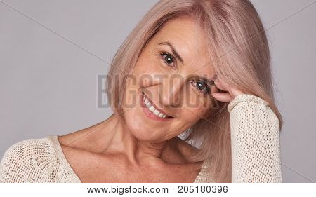 Beauty Smiling Mid Aged Woman