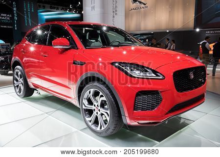 Red Jaguar E-pace Suv Car