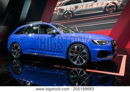 Blue New 2018 Audi Rs4 Avant Car