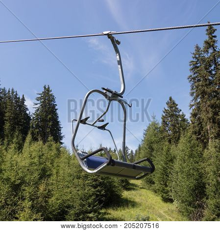 Ski Lift Chair In The Alps
