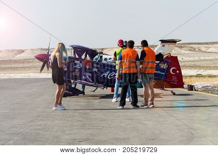 Sivrihisar, Eskisehir, Turkey - September 17, 2017: Sivrihisar Airshows (shg), Small Aviation Event