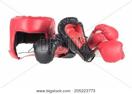 Boxing Gloves And Headguard
