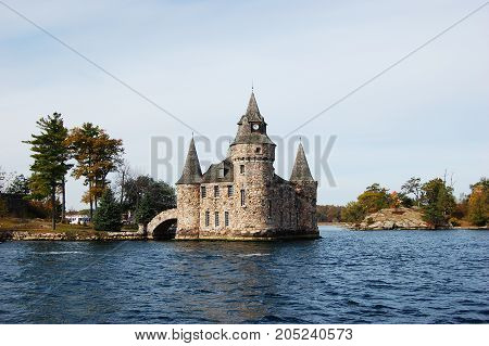 Power House of Boldt Castle in Thousand Islands, New York, USA.