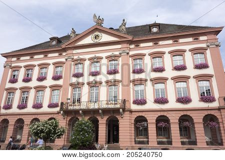 GENGENBACH BADEN-WURTTEMBERG/ GERMANY - AUGUST 16 2017: Medieval town centre with characteristic half-timbered houses