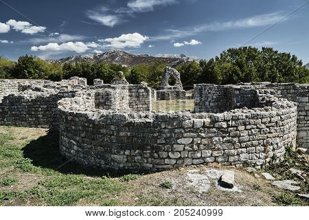 Stone ruins of the Roman city of Salona in Croatia