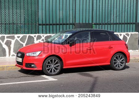 Red Audi Car