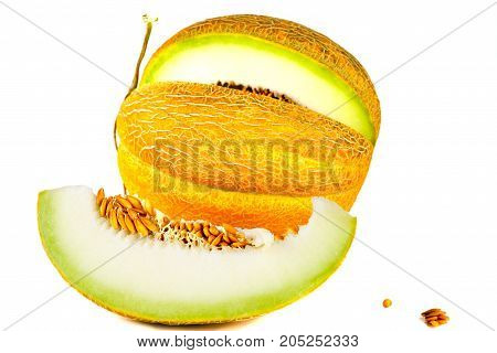 Melon Isolated On White Clipping Path