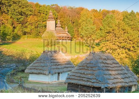 Old traditional village in Ukraine architecture culture