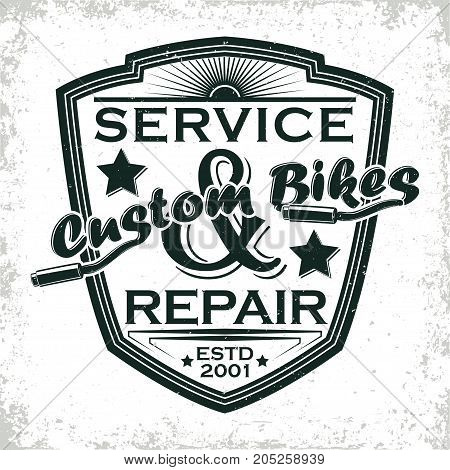 Motorcycle vintage graphics, Hot rods typography print, Biker T-shirt stamp, teeshirt graphic, vintage Motorcycle garage Emblem, vintage hot rods service center emblem, vector