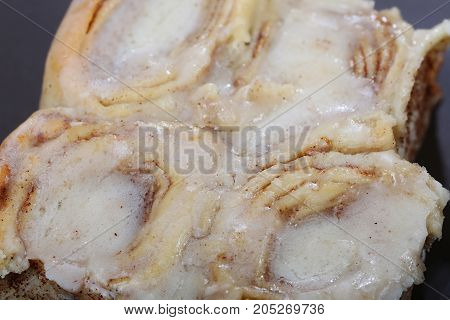 Cinnamon rolls baked fresh with icing added ready to eat