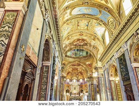 Santuario Della Beata Vergine Del Rosario. Pompei, Italy.