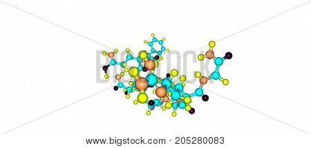 Desmopressin Molecular Structure Isolated On White