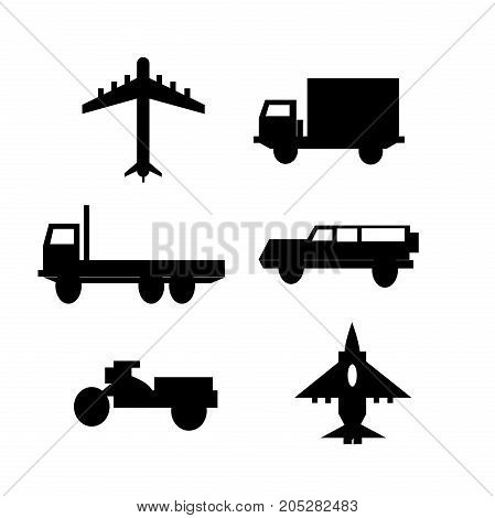 Collection of vehicle and aircraft design vector