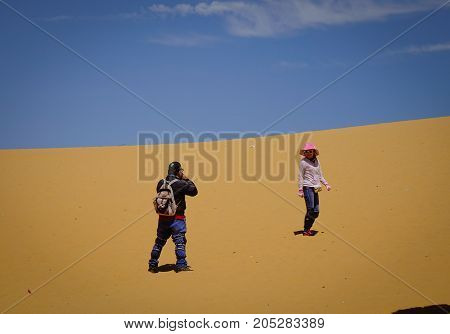 Landscape Of The Sand Dunes At Summer Day