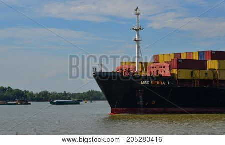 Landscape Of Saigon River In Southern Vietnam