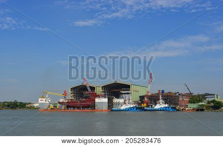 Landscape Of Saigon River In Southern Vietnam