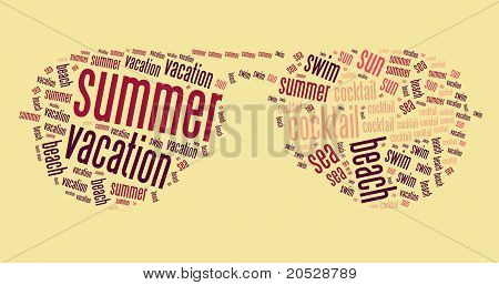 Wordcloud af glas