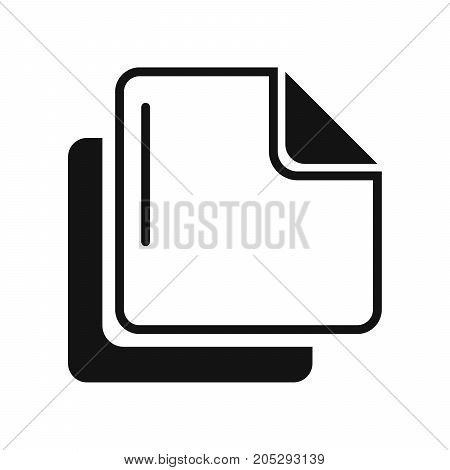 Vector illustration of a flat icon in the form of two documents a picture for an application a website a business presentation infographics on a white background.
