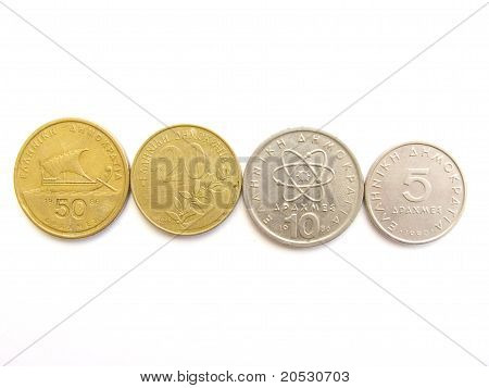 Monedas de dracmas griegas