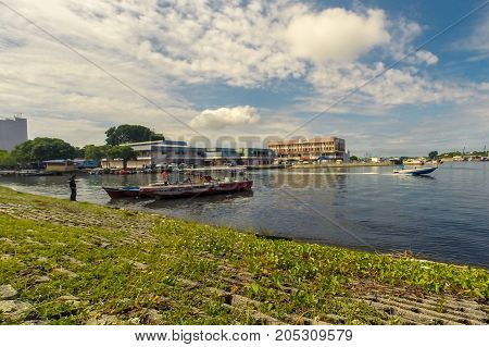 Labuan,Malaysia-Sept 17,2017:View of Labuan town Pearl Of Borneo,Malaysia.The name Labuan translates as port & it is Malaysia offshore financial centre & is a tax-free island