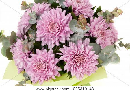 A Bouquet Of Flowers On A White Background