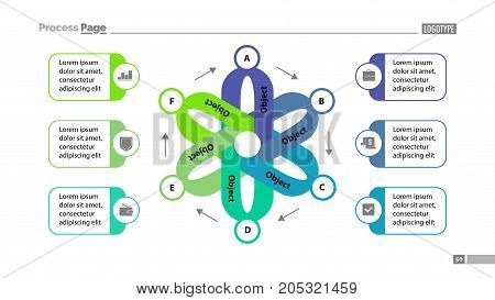 Flower chart slide template design. Element of chart, diagram, infographic. Concept for presentation, annual report, web design. Can be used for topics like business, management, strategy