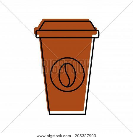 paper coffee cup disposable takeaway beverage vector illustration