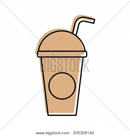 paper coffee cup disposable takeaway beverage vector illustration