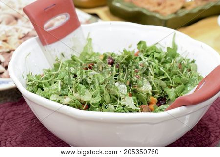 A Beautiful Arugula Salad For Thanksgiving