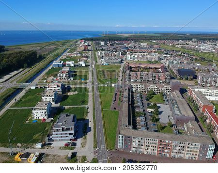 Aerial (drone) view of Almere Poort, The Netherlands.