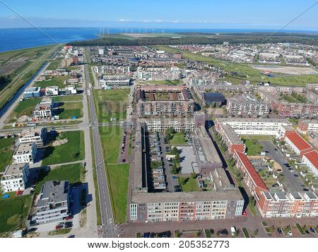 Aerial (drone) view of Almere Poort, The Netherlands.