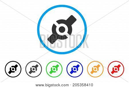 Artificial Joint rounded icon. Style is a flat artificial joint gray symbol inside light blue circle with black, gray, green, blue, red, orange variants.