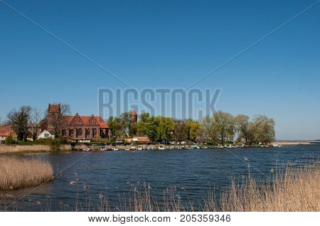 Village of Praestoe in Denmark on a sunny day