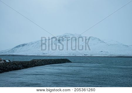 Mountain krossahnjukur in Eyjafjordur in northern Iceland