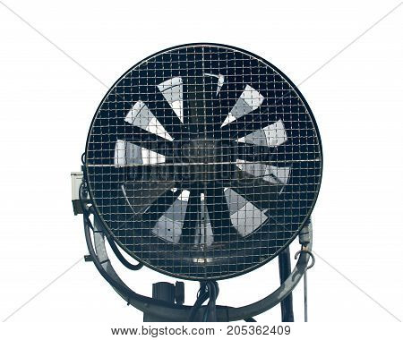 Snow gun, snow maker machine waiting for winter season in ski resort