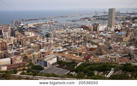 Letecký pohled na Alicante