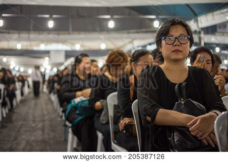 People To Pay And Respect To Thai King Bhumibol