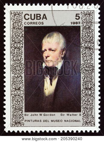 CUBA - CIRCA 1987: A stamp printed in Cuba from the 