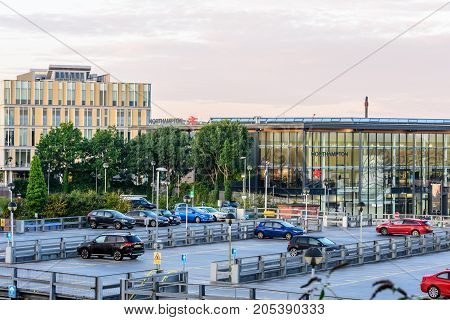 Northampton, UK - Aug 31, 2017: Early Morning view of New Northampton Train Station