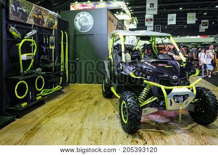 Bangkok Motor show Thailand - April 062017 : UTV motor show booth.