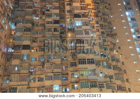 Old Apartment Building In Hong Kong