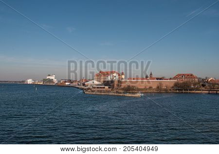 cityscape of town of Nykoebing F in Denmark