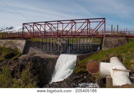 glera dam in town of Akureyri Iceland